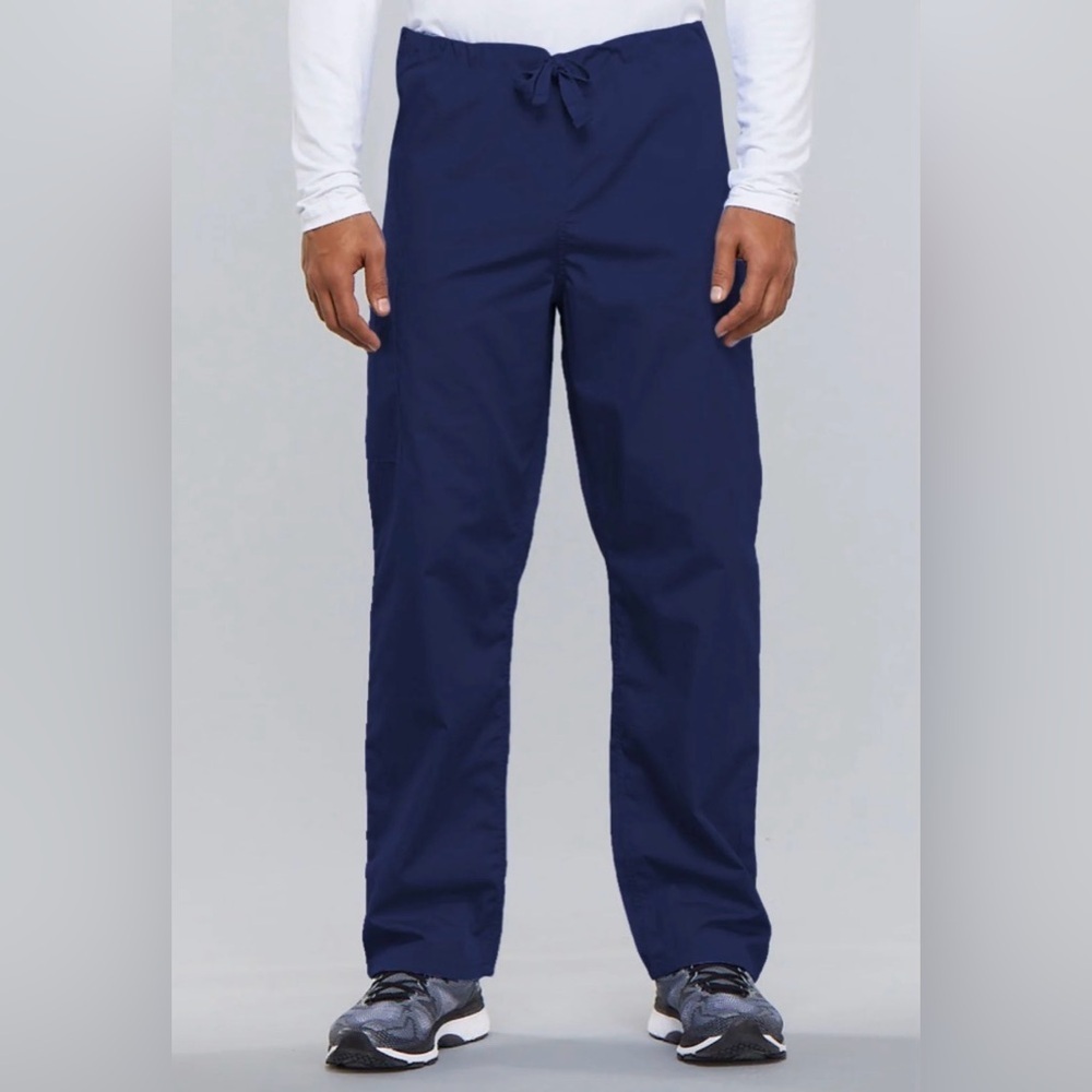 Cherokee Workwear 4100S Short Unisex Drawstring Scrub Pant in Navy 2X Short
NWT